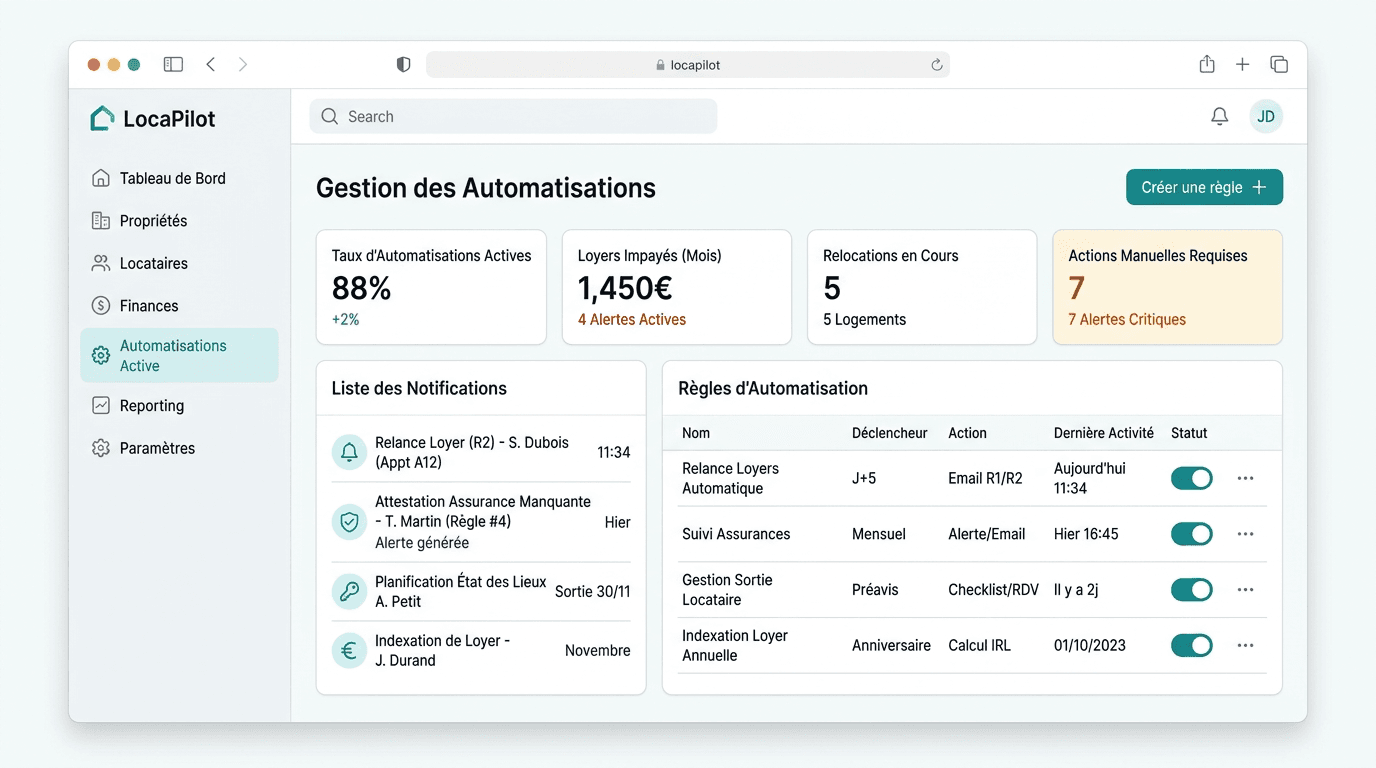 Aperçu produit : Automatisations et contrôles